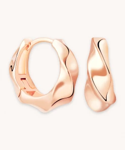 Astrid & Miyu Elemental Hoops In Rose Gold Earrings