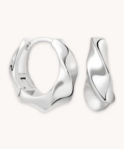 Astrid & Miyu Elemental Hoops In Silver Earrings