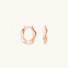 Astridandmiyu Elemental Huggies In Rose Gold Earrings