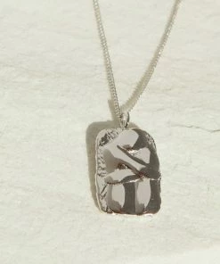 Astridandmiyu Embrace Pendant Necklace In Silver Sale 8 Astridandmiyu Embrace Pendant Necklace In Silver Sale