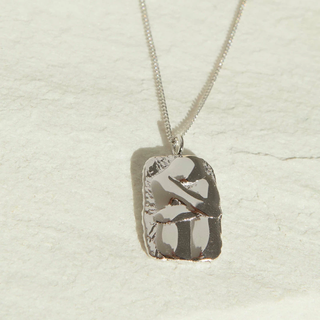 Astridandmiyu Embrace Pendant Necklace In Silver Sale 5 Astridandmiyu Embrace Pendant Necklace In Silver Sale