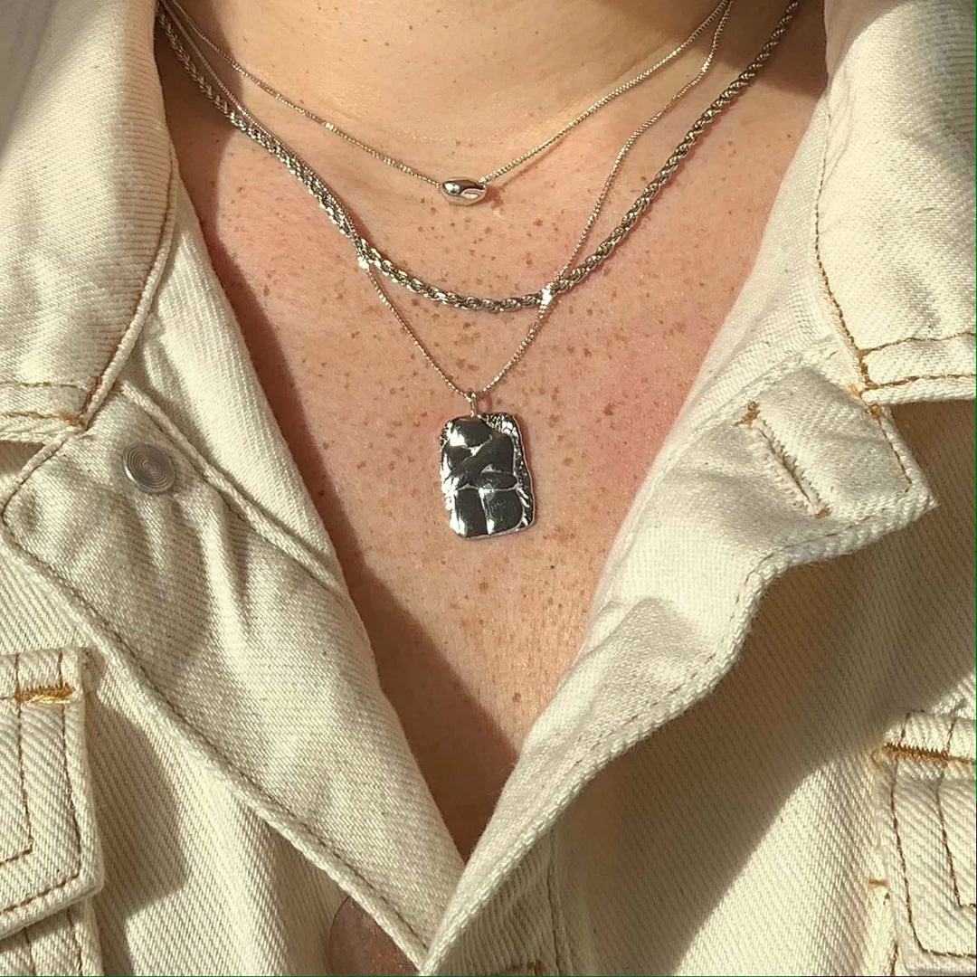 Astridandmiyu Embrace Pendant Necklace In Silver Sale 4 Astridandmiyu Embrace Pendant Necklace In Silver Sale