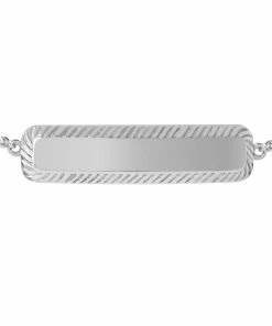 Astridandmiyu Etched ID Bracelet In Silver 11 Astridandmiyu Etched ID Bracelet In Silver