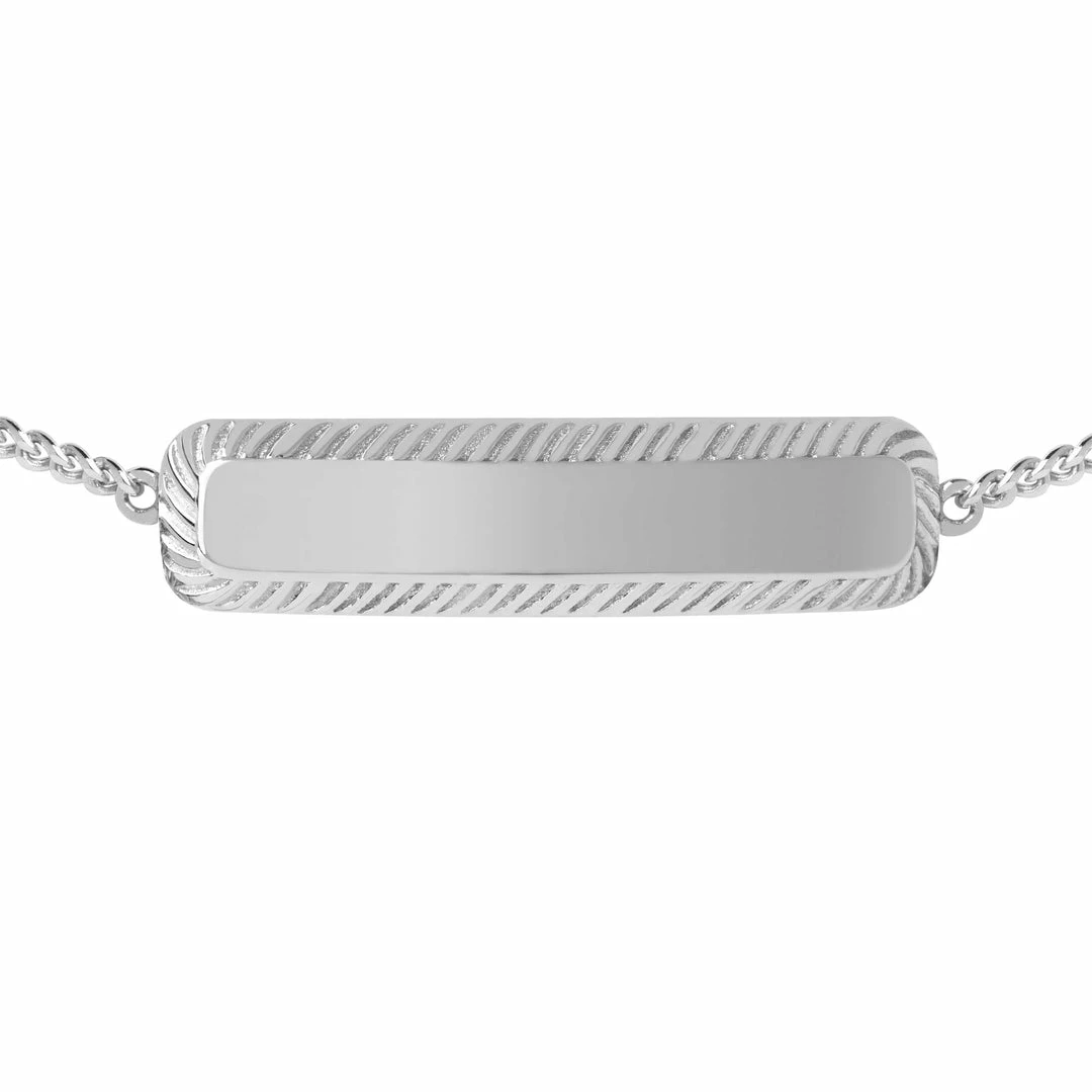 Astridandmiyu Etched ID Bracelet In Silver 5 Astridandmiyu Etched ID Bracelet In Silver