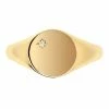 Astridandmiyu Rings Crystal Set Signet Ring In Gold