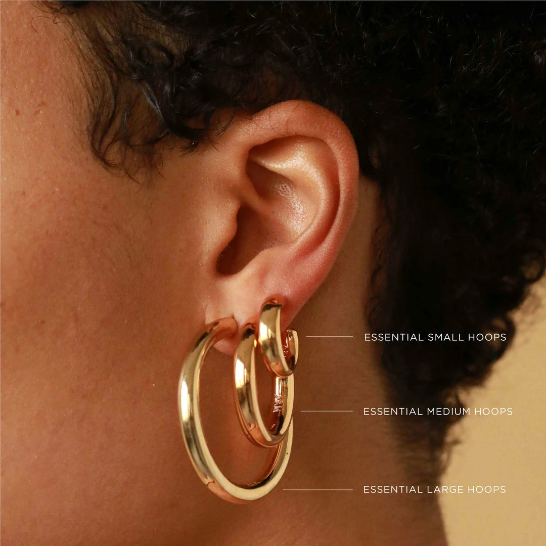 Astrid & Miyu Essential Small Hoops In Gold 6 Astrid & Miyu Essential Small Hoops In Gold