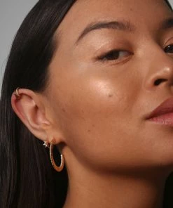 Astridandmiyu Mini Illusion Crystal Ear Cuff In Gold Sale 10 Astridandmiyu Mini Illusion Crystal Ear Cuff In Gold Sale