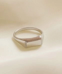 Astridandmiyu Etched Signet Ring In Silver 8 Astridandmiyu Etched Signet Ring In Silver