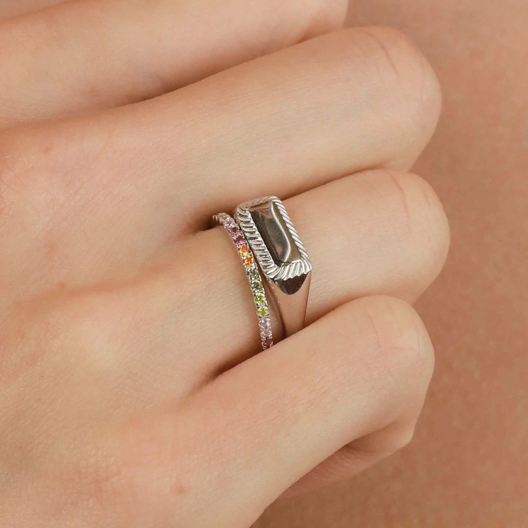 Astridandmiyu Etched Signet Ring In Silver 6 Astridandmiyu Etched Signet Ring In Silver