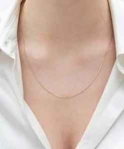 Astrid & Miyu Sale Fine Bar Chain 55cm In Gold