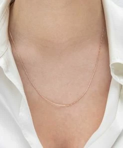 Astrid & Miyu Sale Fine Bar Chain 55cm In Rose Gold