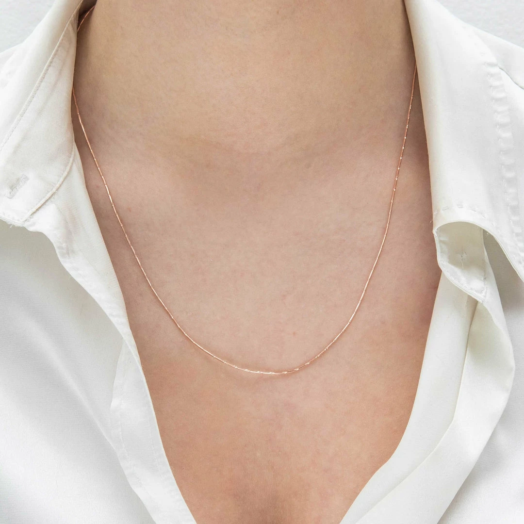 Astrid & Miyu Sale Fine Bar Chain 55cm In Rose Gold 4 Astrid & Miyu Sale Fine Bar Chain 55cm In Rose Gold