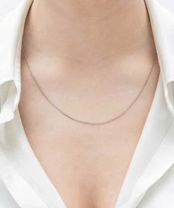 Astrid & Miyu Sale Fine Bar Chain 55cm In Silver