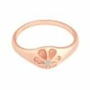 Astridandmiyu Flora Signet Ring In Rose Gold