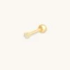 Astridandmiyu Flora Tiny Barbell In Gold