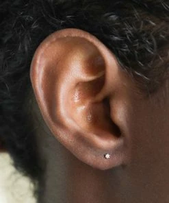 Astridandmiyu Best Sellers Flora Tiny Barbell In Silver