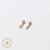 Astrid & Miyu Earrings Diamond Piercing Stacking Set In Solid Gold