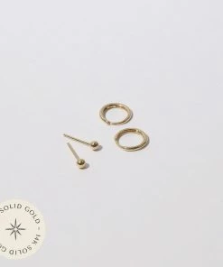 Astrid & Miyu Essential Stacking Set In Solid Gold