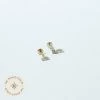 Astrid & Miyu Earrings Marquise Piercing Stacking Set In Solid Gold