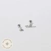 Astrid & Miyu Marquise Piercing Stacking Set In Solid White Gold