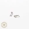 Astrid & Miyu Wave Piercing Stacking Set In Solid White Gold Earrings