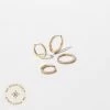 Astrid & Miyu White Topaz Hoop Stacking Set In Solid Gold