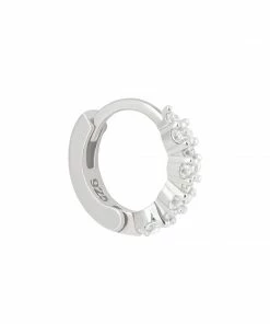 Astridandmiyu Dainty Crystal Clicker In Silver