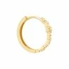 Astrid & Miyu Earrings Crystal Hoop 11.5mm In Gold 2 Astrid & Miyu Earrings Crystal Hoop 11.5mm In Gold