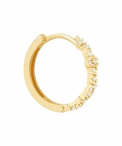 Astrid & Miyu Earrings Crystal Hoop 11.5mm In Gold