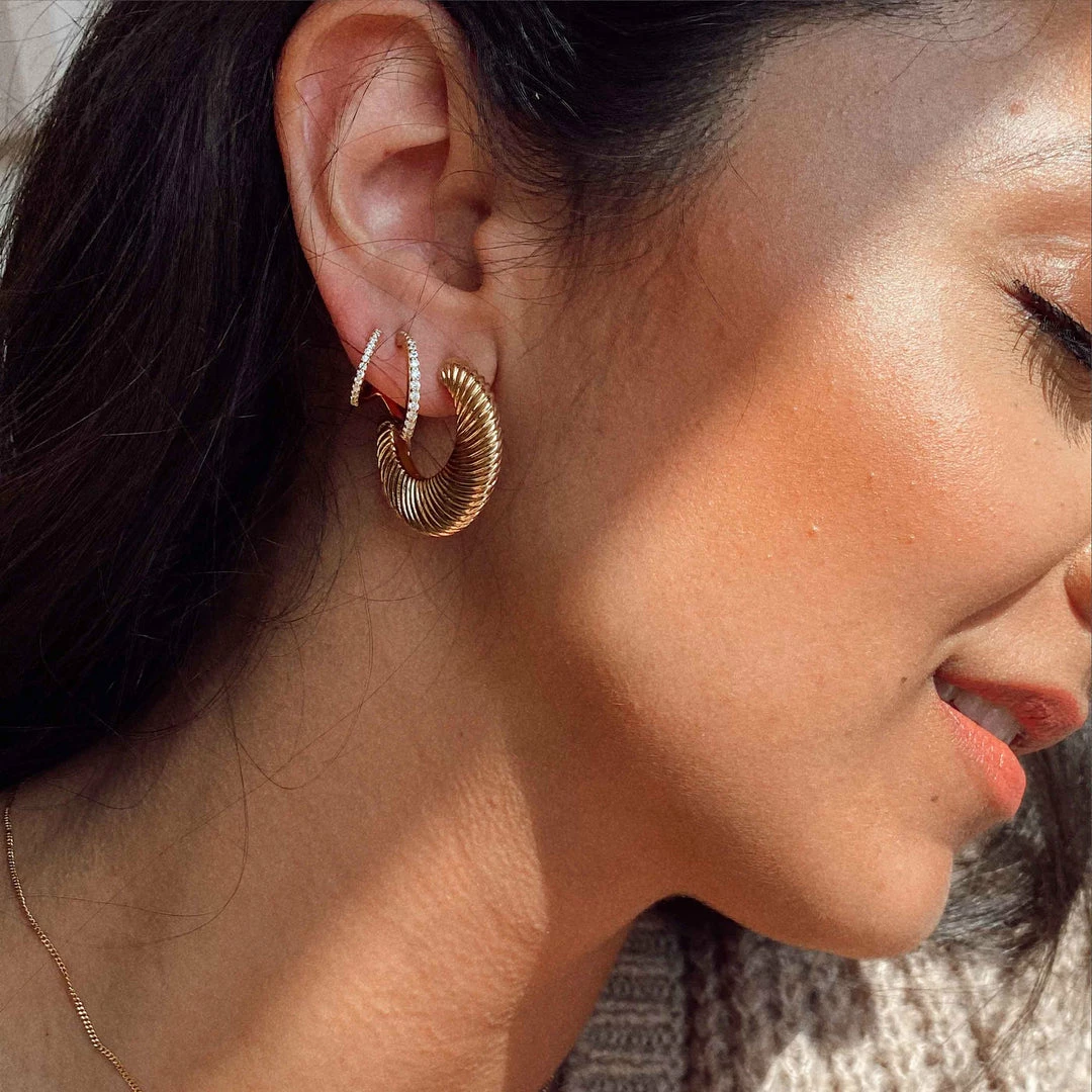 Astridandmiyu Illusion Crystal Hoops In Gold 8 Astridandmiyu Illusion Crystal Hoops In Gold