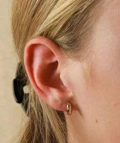 Astrid & Miyu Sale Gleam Bold Huggies In Gold 10 Astrid & Miyu Sale Gleam Bold Huggies In Gold