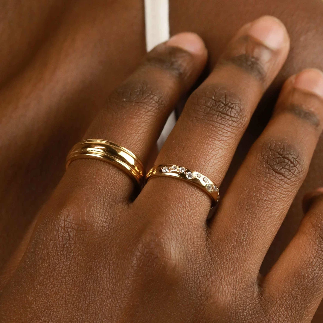 Astrid & Miyu Gleam Ring In Gold Sale 4 Astrid & Miyu Gleam Ring In Gold Sale