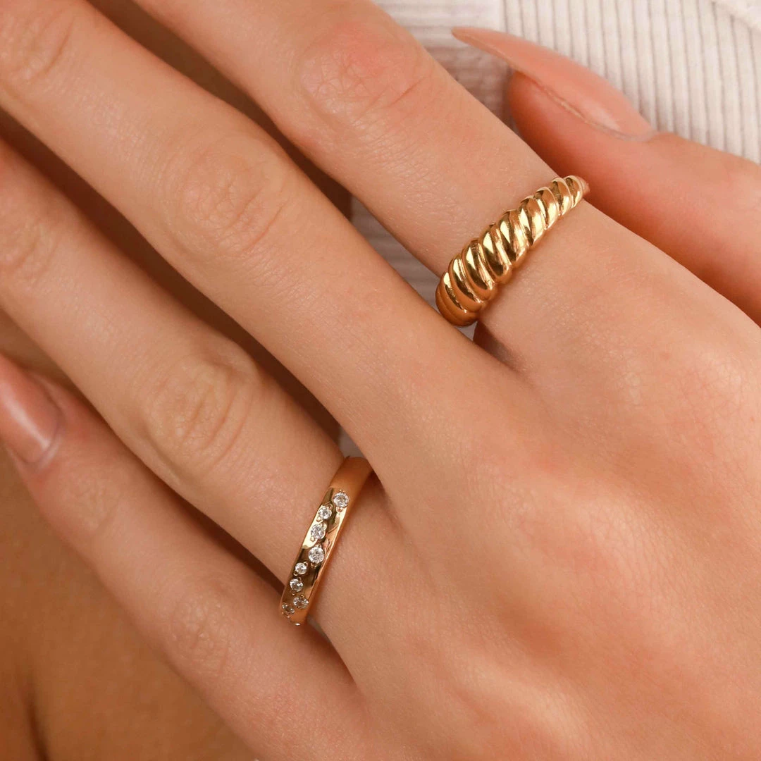 Astrid & Miyu Gleam Ring In Gold Sale 6 Astrid & Miyu Gleam Ring In Gold Sale