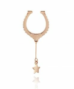 Astridandmiyu Horseshoe Ear Cuff In Rose Gold