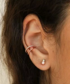 Astridandmiyu Gleam Barbell In Rose Gold Sale