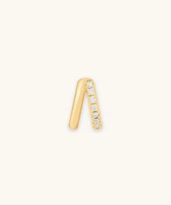Astrid & Miyu Best Sellers Illusion Crystal Hoop 6.5mm In Gold