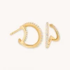 Astridandmiyu Illusion Crystal Hoops In Gold