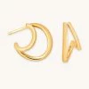 Astrid & Miyu Illusion Hoops In Gold