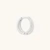 Astrid & Miyu Illusion Rope Hoop 11.5mm In Silver Earrings