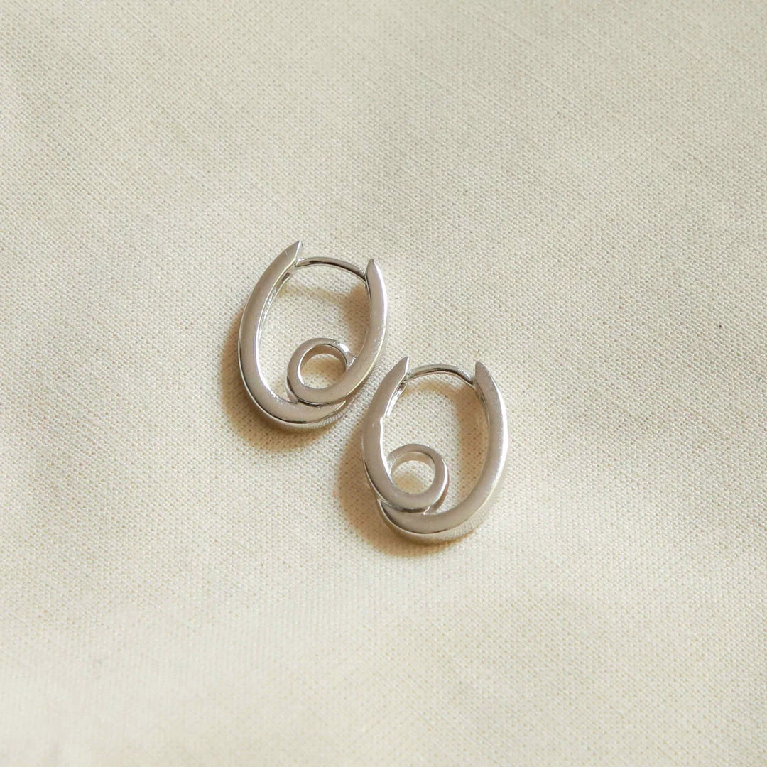 Astrid & Miyu Sale Infinite Hoops In Silver 5 Astrid & Miyu Sale Infinite Hoops In Silver