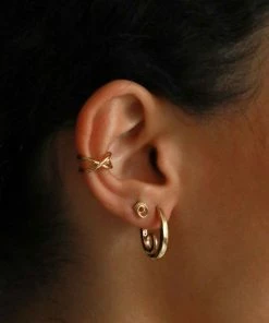 Astrid & Miyu Infinite Hoops In Gold Sale