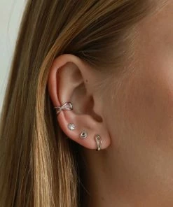 Astrid & Miyu Sale Ara Stud Earrings In Silver