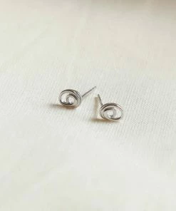 Astrid & Miyu Infinite Stud Earrings In Silver Sale