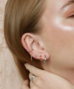 Astrid & Miyu Infinite Stud Earrings In Silver Sale