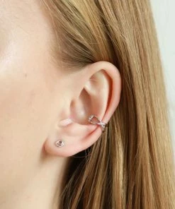 Astrid & Miyu Infinite Stud Earrings In Silver Sale