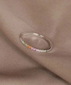 Astridandmiyu Iridescent Ring In Silver