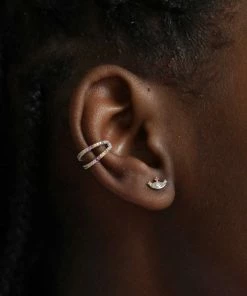 Astridandmiyu Iris Stud Earrings In Silver