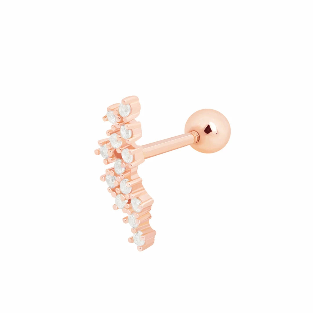 Astridandmiyu Jewelled Barbell In Rose Gold Sale 3 Astridandmiyu Jewelled Barbell In Rose Gold Sale