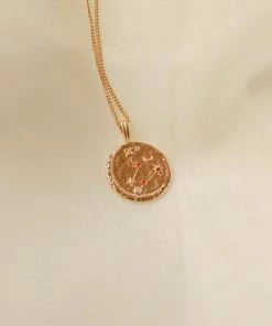 Astrid & Miyu Leo Zodiac Pendant Necklace In Gold Zodiac Necklaces 13 Astrid & Miyu Leo Zodiac Pendant Necklace In Gold Zodiac Necklaces