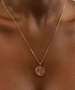 Astrid & Miyu Leo Zodiac Pendant Necklace In Rose Gold Zodiac Necklaces 15 Astrid & Miyu Leo Zodiac Pendant Necklace In Rose Gold Zodiac Necklaces